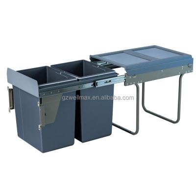 China Modern sideboard accessories soft closing to pull out trash can sliding built-in trash can for sale