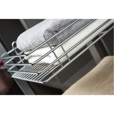 China Wardrobe Accessories (Height) Adjustable Three-Layer Side Pull Out Storage Basket for sale