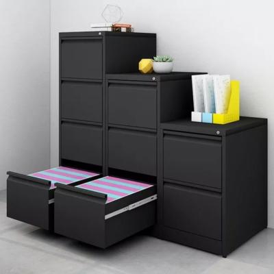 China 0.4mm Black Metal Filing Cabinet for sale