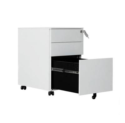 China Round Edge Ergonomic 3 Drawer 0.6mm Mobile Pedestal Cabinet for sale