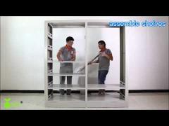 assemble metal book shelves bookcase steel shelf