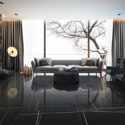 China Tunisia Best Quality Modern Black Sahara Black Marble Price for sale