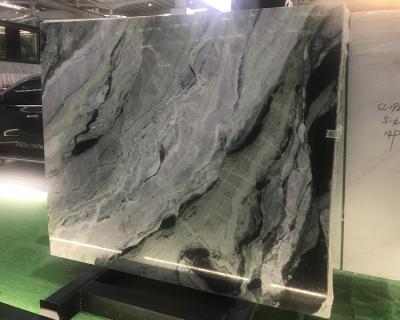 China China River Modern Transparent Jade Marble Slabs For Bathroom Multiple Light Green Vanity Tops for sale