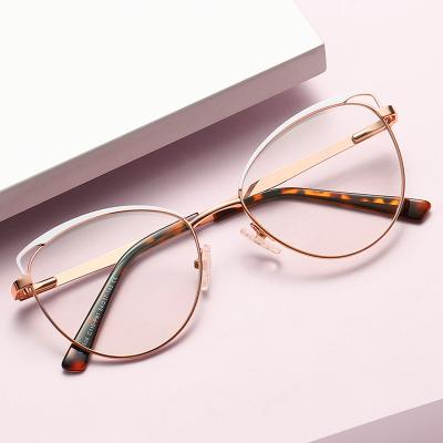 China 2021 Progressive Anti Blue Light Anti UV400 New Glasses Blocking Optical Frame Fashion Designer Computer Glasses For Women Game for sale