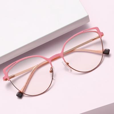 China Anti UV400 Glasses Frame Optical Metal Wholesale Optical Frames Eye Glasses Anti Blue Light for sale