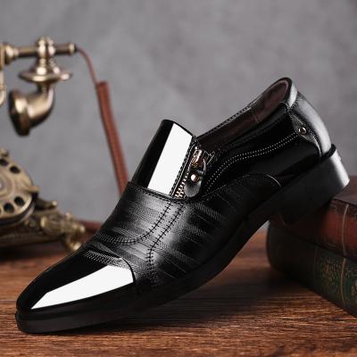 China UK growing size 37-48 men's drop down suit leather shoes fashion classic simple wedding meeting leather shoes for sale