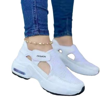 China Fashion trend drop shipping 2022 new style around solid color main low cut breathable daily casual flat squishy women's shoes wholesale for sale