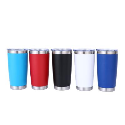 China 2023 Viable Double Wall 20 Oz Stainless Steel Vacuum Insulated Tumbler Cups With Lid for sale