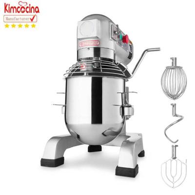 China Snack Factory Commercial Food Planetary Mixer 10Qt 450W 3 Speeds 110/178/390 RPM Bread Bakery Equipment With Bowl Dough Hooks Beater for sale