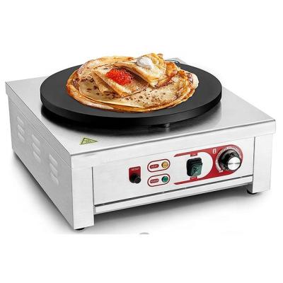 China Easy to release electric pancake maker with 400 mm diameter non-stick flat pancake maker, infinitely adjustable electric pancake maker from 50-300 C for sale