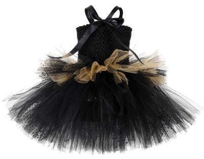 China 2022 Black Halloween Cosplay Stage Girl Dresses Punk Rock Clothes Circus Fancy Tutu Dress Children's Costume for sale