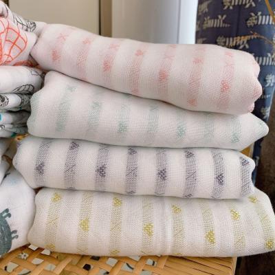 China Cotton Bamboo Muslin Baby Blanket PORTABLE Skin-friendly Organic Baby Wrap for sale