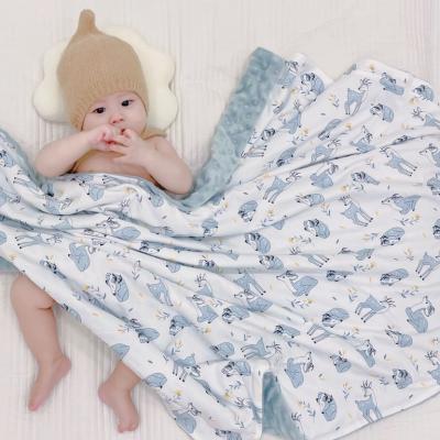 China Comfortable PORTABLE New Arrival Good Quality Knit Super Soft Cotton Knit Baby Blanket for sale