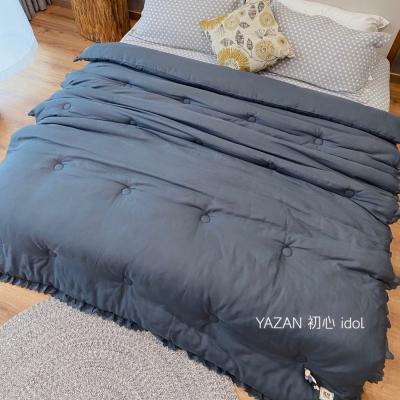 China Factory Directly Sale 100% Home Custom Polyester Queen Size Making Machine Quilt Thick Comforter For Winter for sale