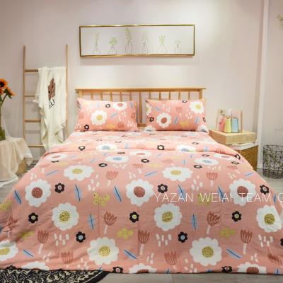 China Spring Summer Cotton Gauze Muslin Quilt Blanket Bedding Sheets Anti-Static Bed Cover for sale