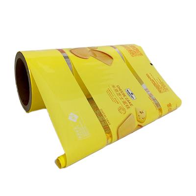 China Food custom printing food grade BOPP toast bread packaging roll film with window for sale