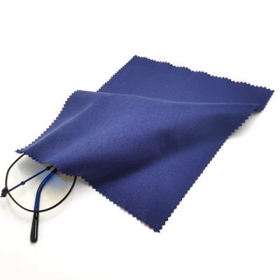 China Viable Color 18X15cm Microfiber Navy Blue Lens Cleaning Cloth Soft Glasses Eyeglasses Cloth for sale