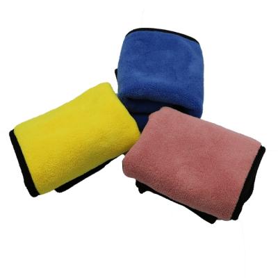 China QUICK DRY Logo Printing Double Sided Microfiber Car Cleaning Wash Towel for sale