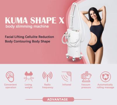 China Face Lift Kuma Shape Pro Newest 4 Handles Large RF Vacuum Roller Ultrasonic Cavitation Vacuum Slimming Cavitation Vacuum RF Weight Loss for sale