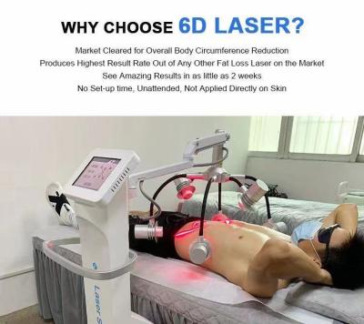 China Professional Fat Shape Noninvasive Cellulite Removal Weight Loss 532nm 6D Laser Reduction Body Slimming Machine for sale