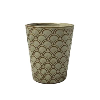 China Modern Wholesale Cheap Indoor Desktop Orchid Flower Pot Decorative Ceramic Planter for sale