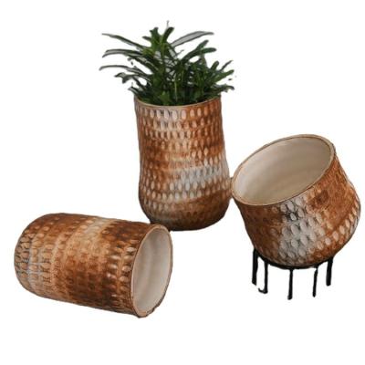 China Retro Factory Wholesale Modern Planter Indoor Home Decoration Ceramic Flower Pot for sale