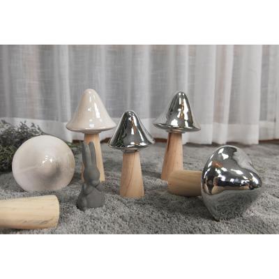 China CLASSIC Modern Nordic Style Ceramic Mushroom Home Decor Items for sale