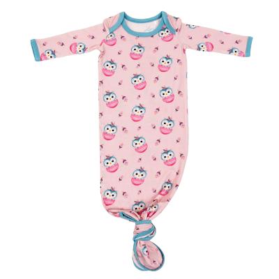 China Antibacterial Newborn Sleepwear Sleeping Bag Sleeper Bamboo Squishy Robe Knotted Pajamas for sale