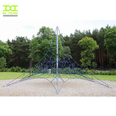 China Climbing net climber frame ALLOY rope course pyramid climbing park Pyramid rope play structure playground pe pp tunnel kids for for sale