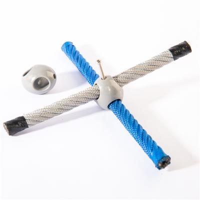 China Playground Accessories Durable Plastics X Cross Connector With Climbing Screw Net Rope Twisted For 16Mm PP Or Nylon for sale