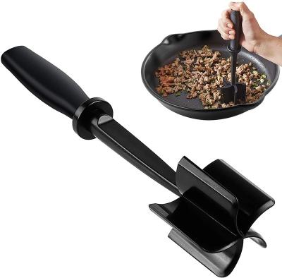 China Multifunction Heat Resistant Burger Sustainable Beef And Potato Cleaver, Non-Stick Mix And Dough, Black for sale