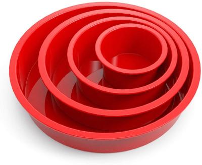 China 3 Viable in 1 Non-Stick Bakeware Tray New Arrival Cake Baking Mold Silicone Round Cake Pan Tins for sale