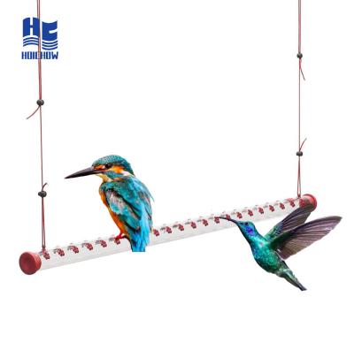 China Birds Hanging Long Tube Red Outdoor Wild Bird Feeder Flowers Rare Hummingbird Tube Feeder Outdoor Garden Yard for sale