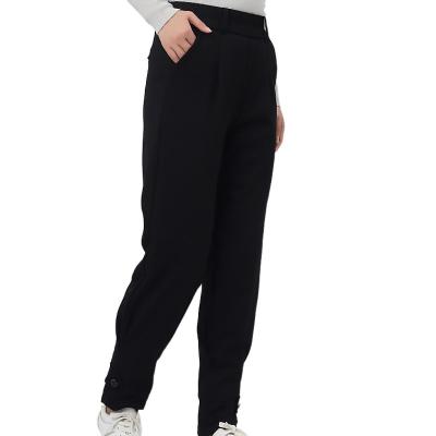 China wholesale Anti-wrinkle stain winter plus woolen cotton pants outside wear waist high show thin warm casual pants 002 for sale