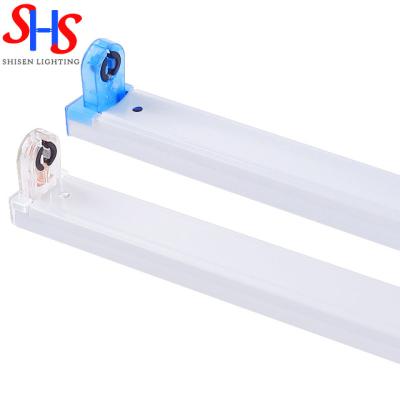 China Fittings led batten light bracket 4ft 3ft 2ft t8 led fluorescent tube light t8 lampsocket bracket light fixture cage for sale