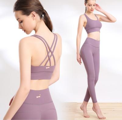 China Breathable Yoga Sets Fitness Sports Bra Yoga Pants Yoga Set Pockets Clothes xs Women Gaiters Seamless Set* for sale