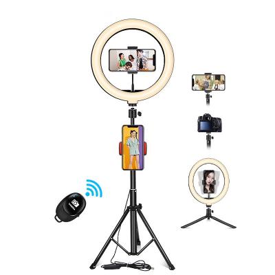 China 6 Inch Plastic/ABS/Metal Led Makeup Ring Light Photography Ring Lamp Phone Holder Makeup Led Ring Light With Stand 3000K-6000K for sale