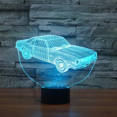 China 2021 Modern Newest Car Styling USB Rechargeable 3d Light FX Wonder Night Light Lamp Home Decor for sale