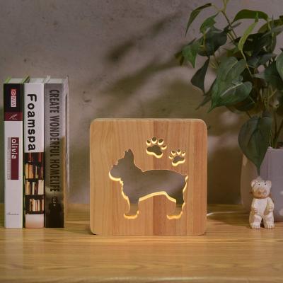 China Modern USB Powered 3d Night Light Creative Led Lamp 3d Wooden Baby Room Decoration Light for sale