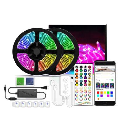 China Residential Led Strip Light Music Strip Light APP Smart Control Warm Soft Strip Light SMD 5050 RGB for sale