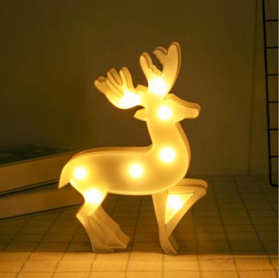 China New Modern Elk LED Reindeer Modeling Decoration Lights Small Night Lights Birthday Decoration for sale