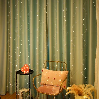 China Custom Size Copper Waterfall Lights 100L Warm White Decorative Christmas Led String Curtain Lights for sale