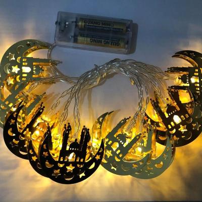 China Holiday Lighting New Eid Lights String LED Stars Moon Castle Muslim Palace Decorative Lights Ramadan Lights for sale