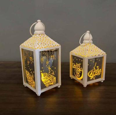 China Durable Cheap Muslin Eid Ramadan Decoration Lanterns Ornament Moroccan Lantern Metal Light for sale