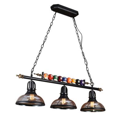 China Metal Vintage American Island Billiard Table Lamp Billiard Pool Table Hanging Light Chandelier for sale