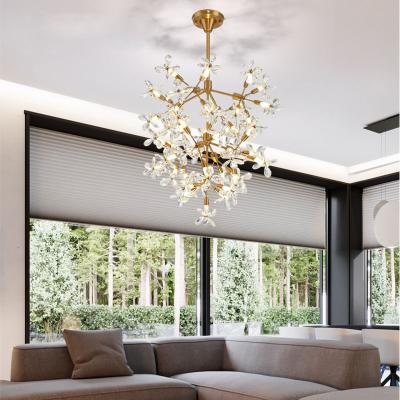 China Modern Butterfly Glowworm Attic Chandelier LED Crystal Ceiling Light Large Long For Living Room for sale