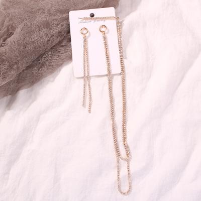 China BOHEMIA Personalized Jewelry Tassel Diamond Hairpin One Piece Earrings Accessory for sale