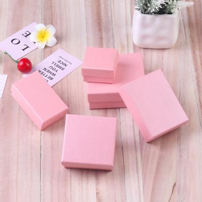 China Pink Lenny Pattern Paper Packaging Paper Box Jewelry Box Necklace Ring Earrings Gift Box Pendant for sale