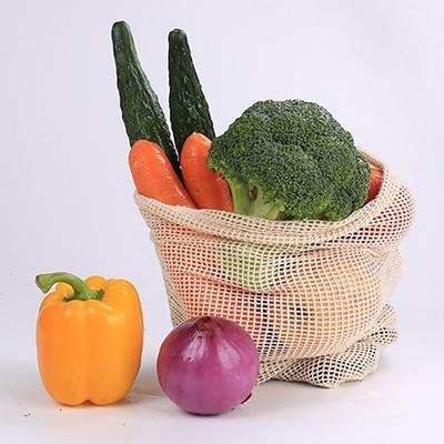 China Minimalist Organic Cotton Mesh Bag Fruit And Vegetable Wash Shopping Bag for sale