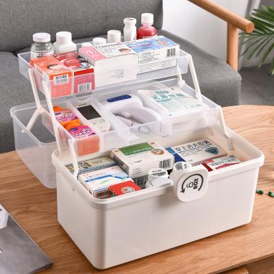 China Sustainable Household Large Capacity Multi-layer Portable Family Medicine Chest for sale